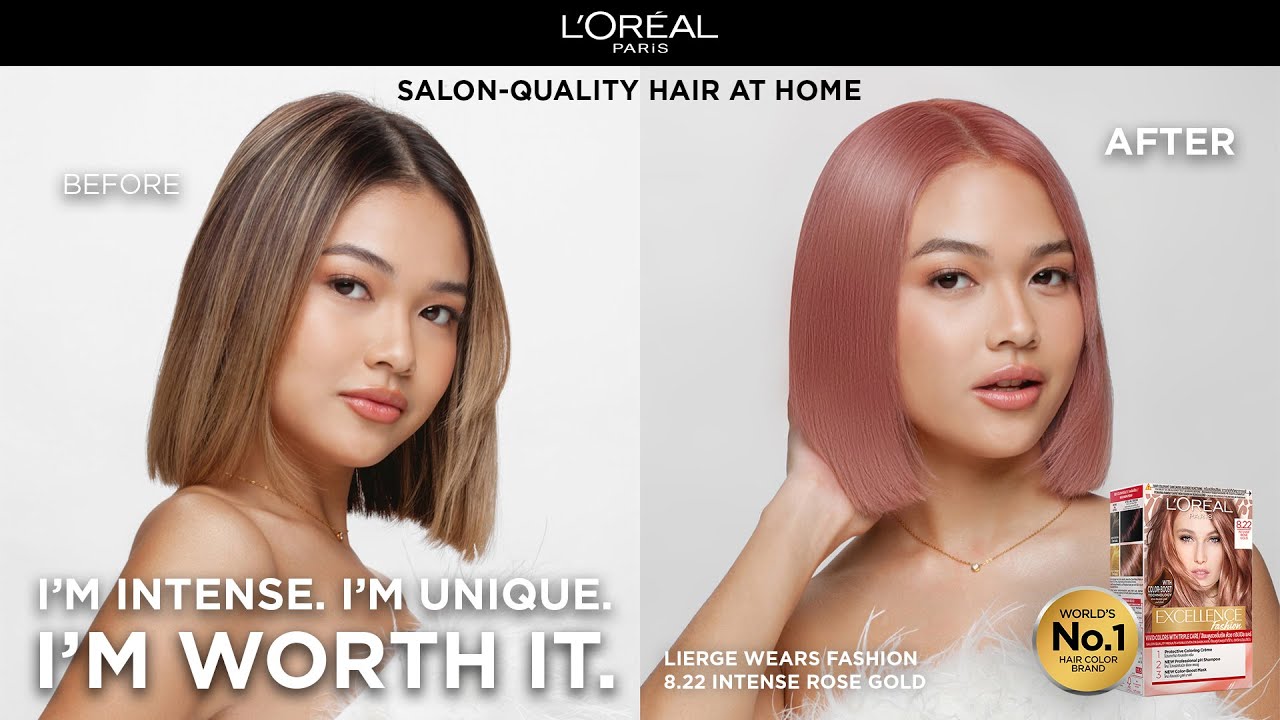 Before & After: 8.22 Intense Rose Gold | L'Oréal Paris Excellence