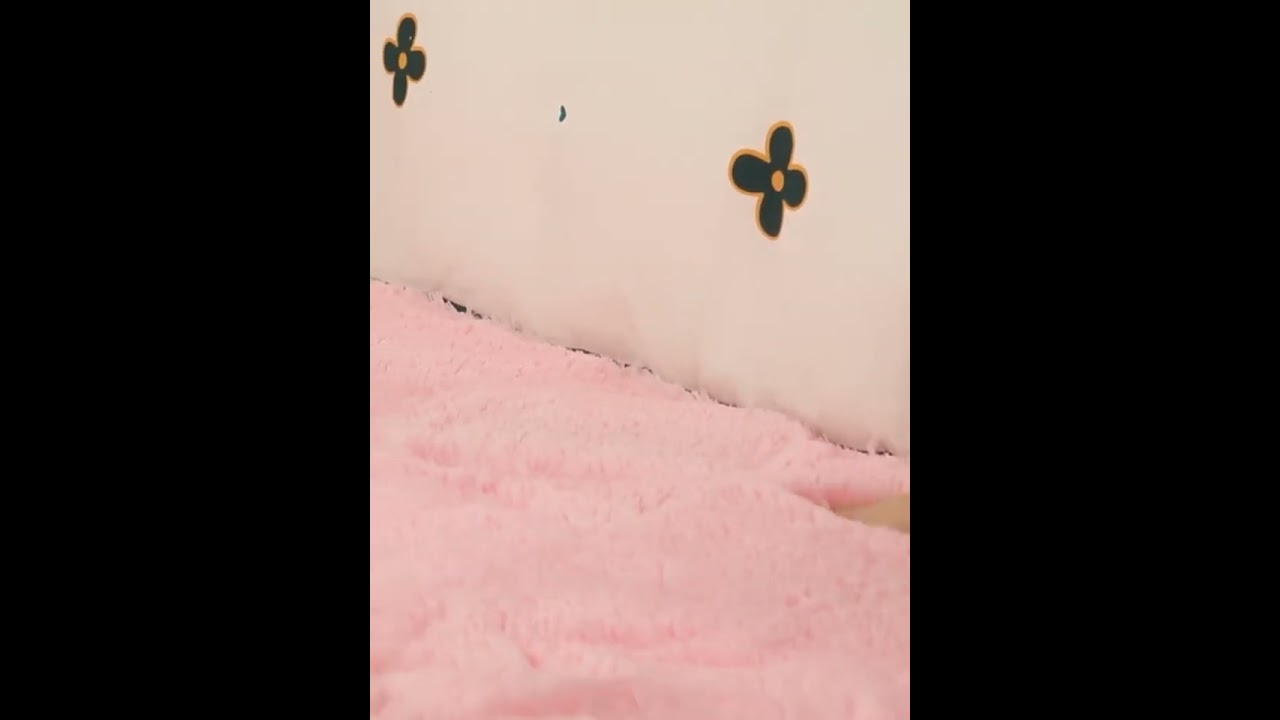 Pink long-haired carpet bedroom bed full of fluff room girls plush blanket area rug floor mat