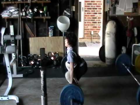 James 60 kg 135lb Clean and Jerk