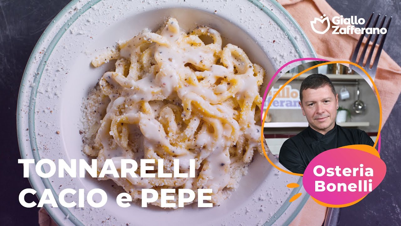 TONNARELLI CACIO e PEPE: la RICETTA TRADIZIONALE dell'Osteria Bonelli😋🍝