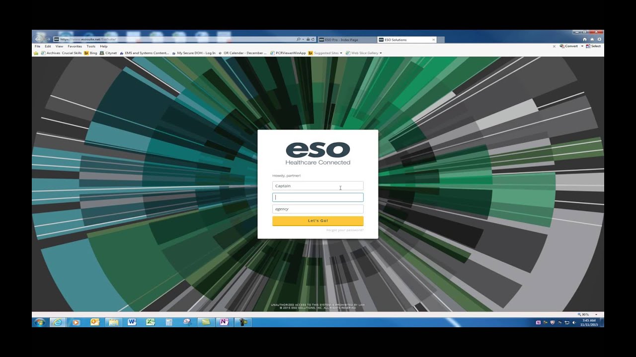 ESO Login Video 1