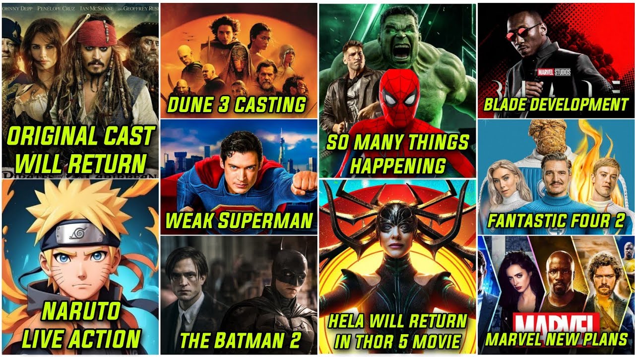 Spiderman 4 : Thor 5 : Blade : Superman : Batman : Naruto : Dune 3 : The Sandman : Marvel News
