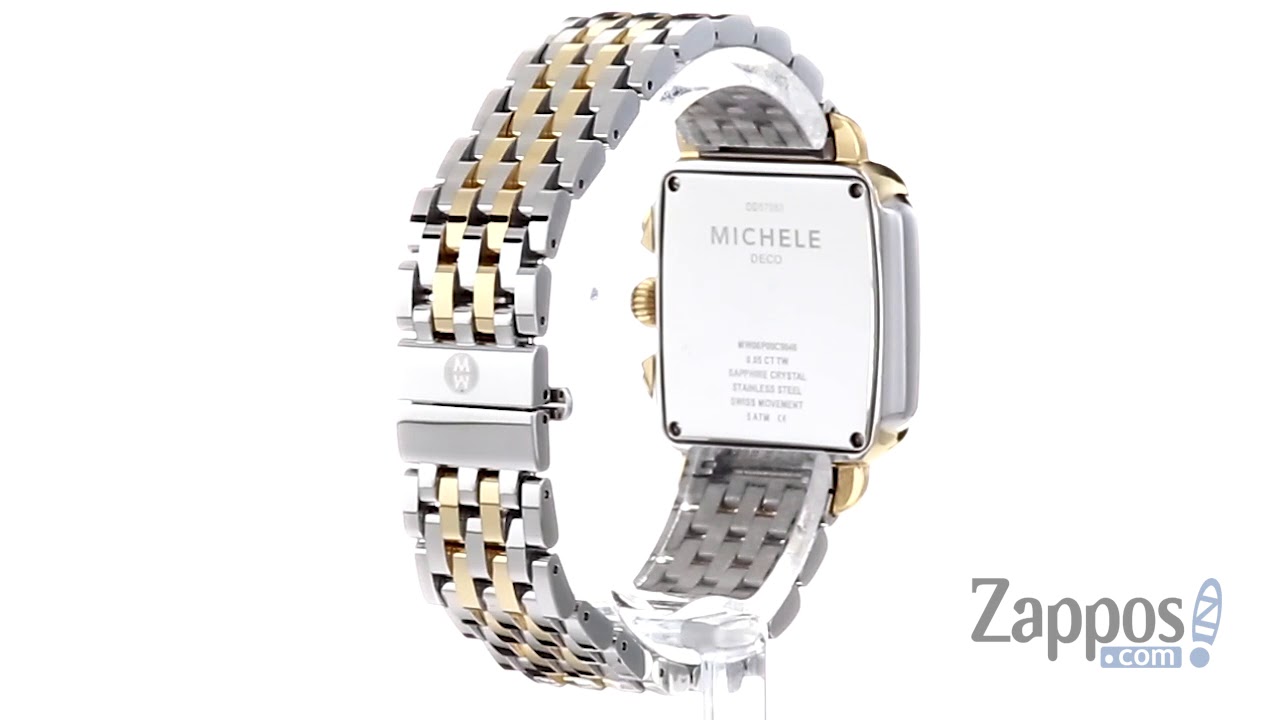 Michele Deco Diamond Two-Tone Stainless Steel Watch SKU: 9002737