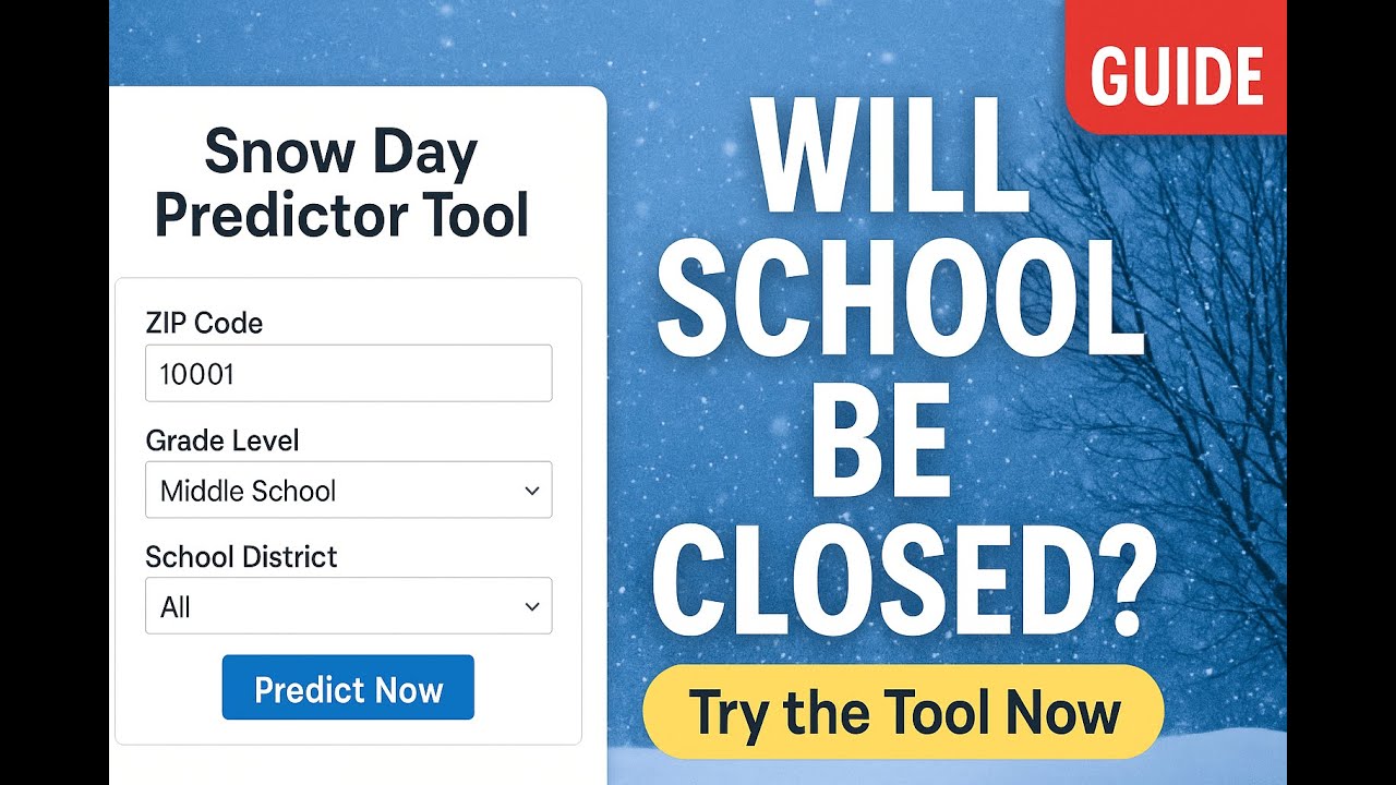 How to Use the Snow Day Predictor Tool – Full Guide ❄️