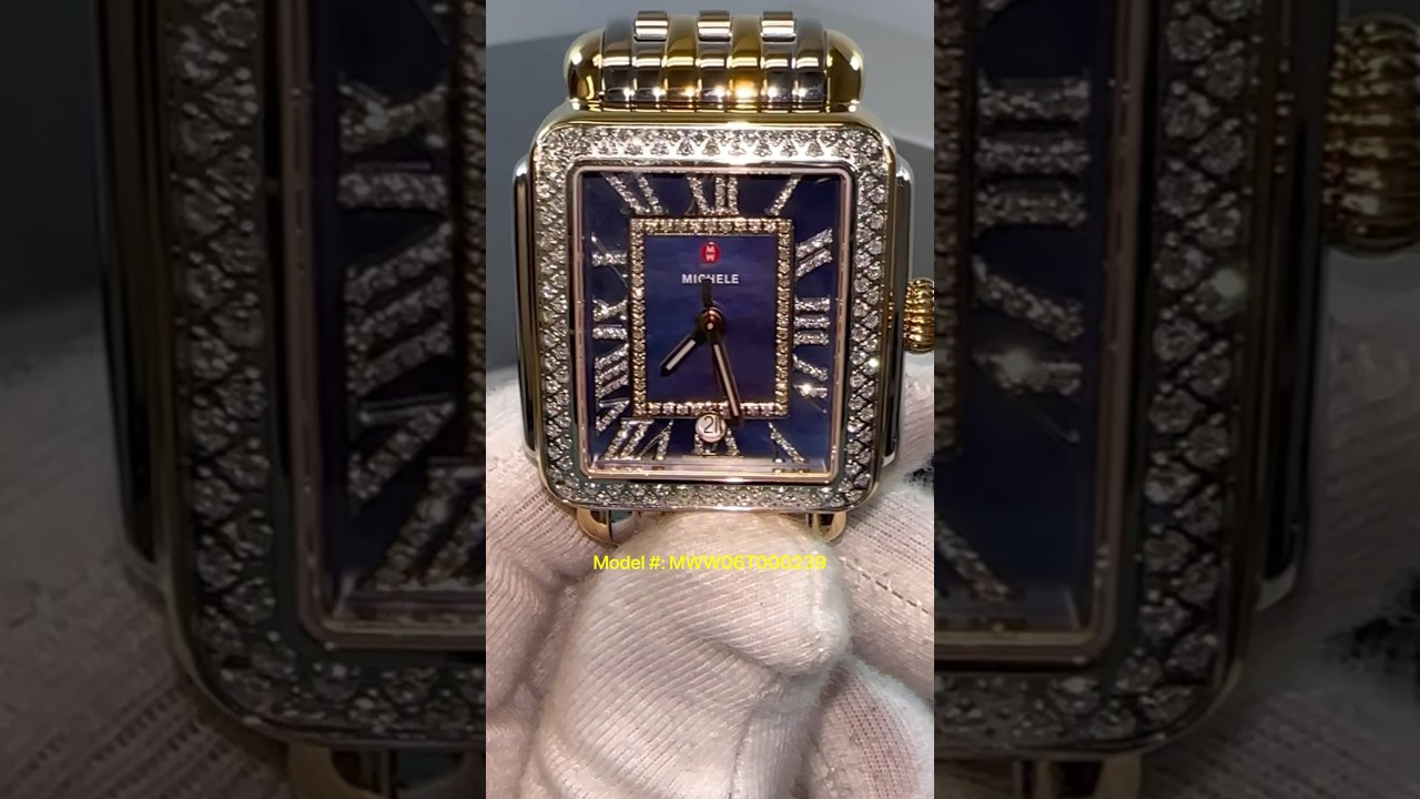 263 diamonds on a single Michele gold-plated Deco Madison watch!