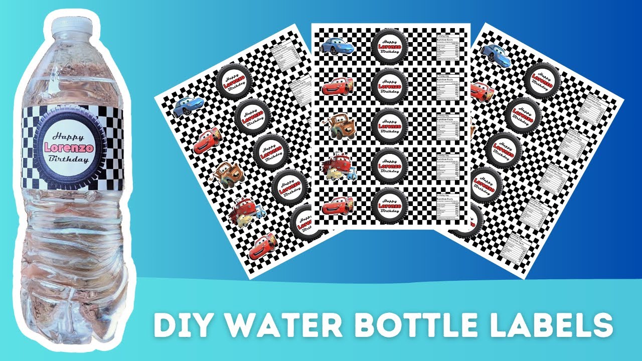 DIY Personalized Water Bottle Labels For Parties
