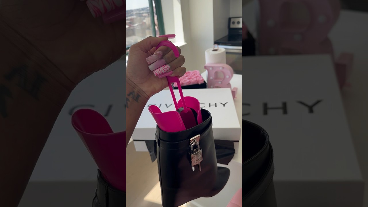 Pink boot shapers! Givenchy Shark Boots!