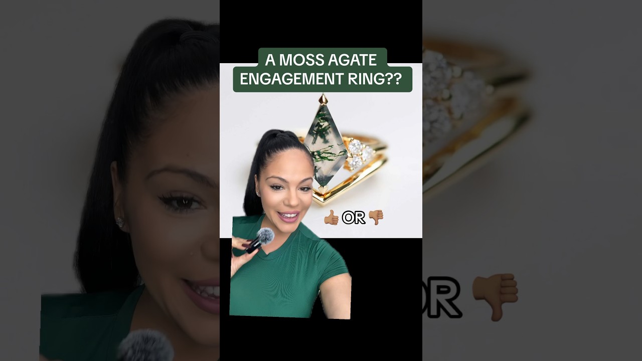 ALL ABOUT Moss Agate Engagement Rings! #engagementring #diamondalternative #ring