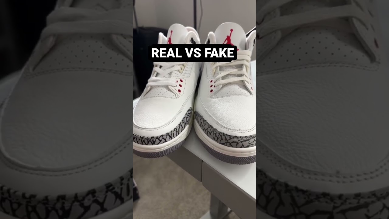 FAKE VS REAL AIR JORDAN 3 WHITE CEMENT REIMAGINED *SCARY*
