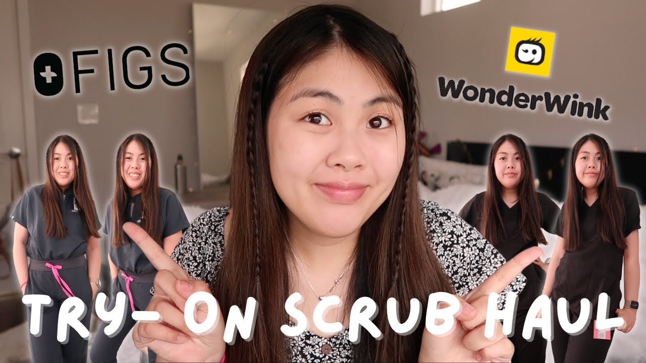 Scrub try-on haul: Figs + Wonderwink | letiffanyshow