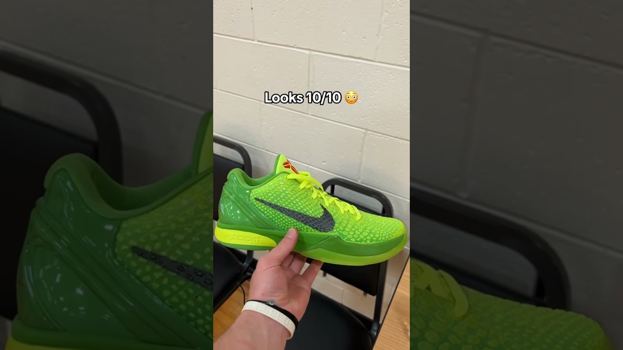 Jersey Frost Kobe 6 “Grinch” Review 😳🔥 #basketball #shorts