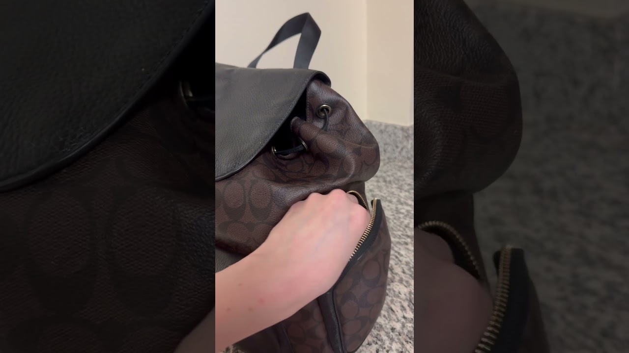 How I pack a quick diaper bag for my toddler #coach #diaperbagbackpack
