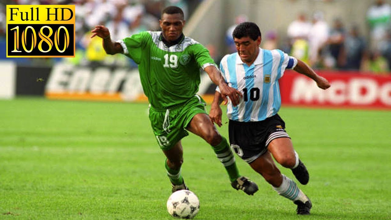 Argentina 2-1 Nigeria World Cup 1994 | Full highlight -1080p HD | Diego Maradona