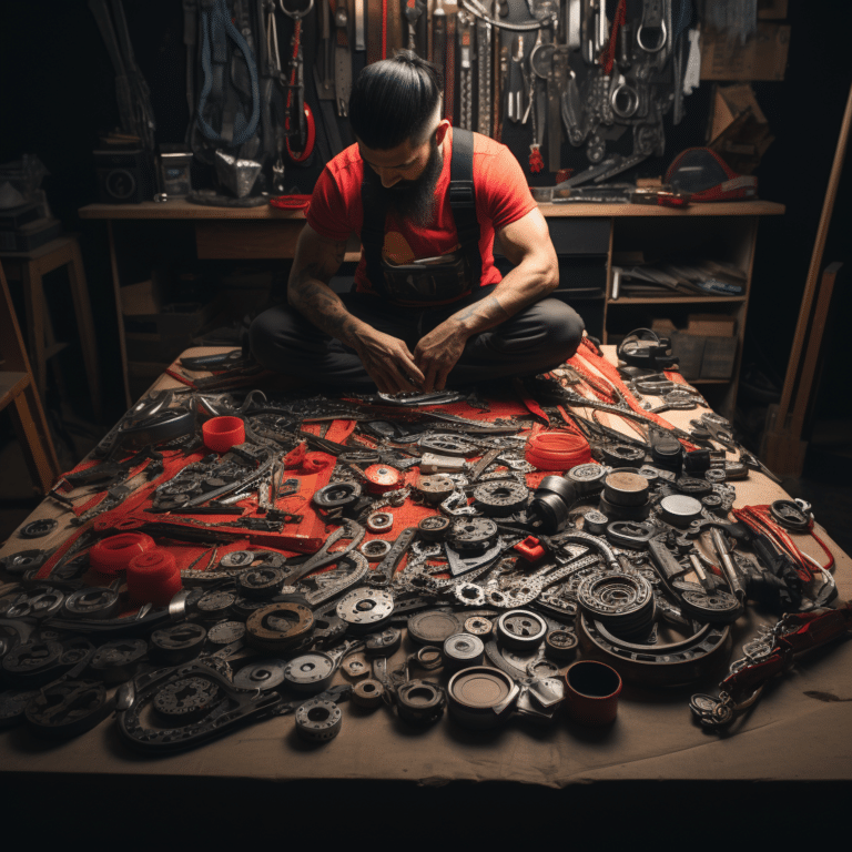 bodybuilderstaking photos of his own belt