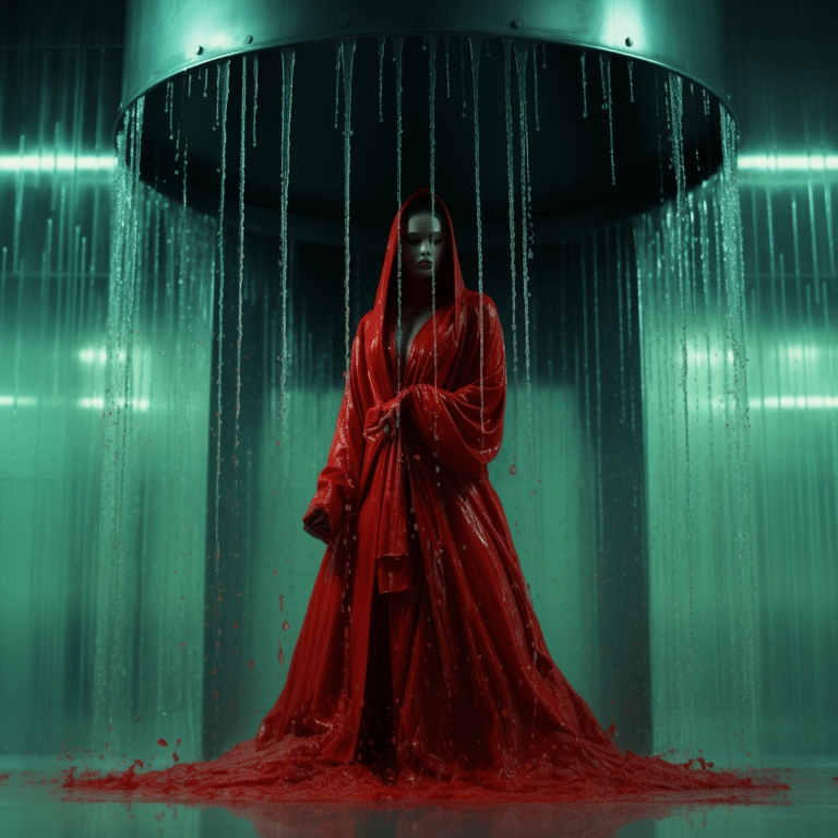 high end fashion models in the shower