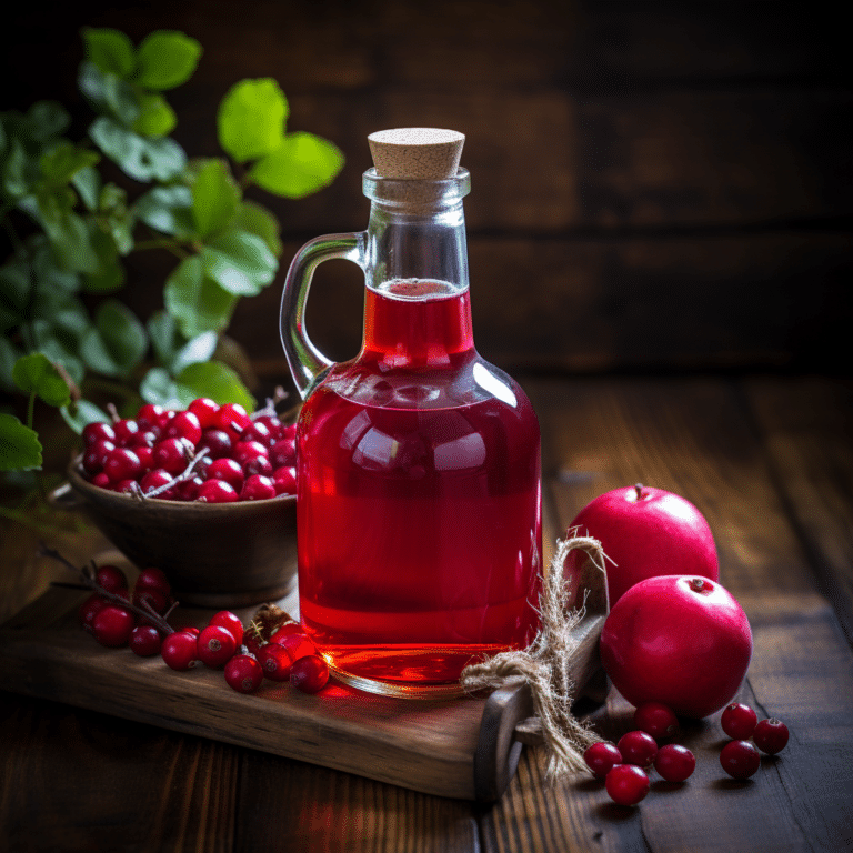 apple cider vinegar and cranberry juice