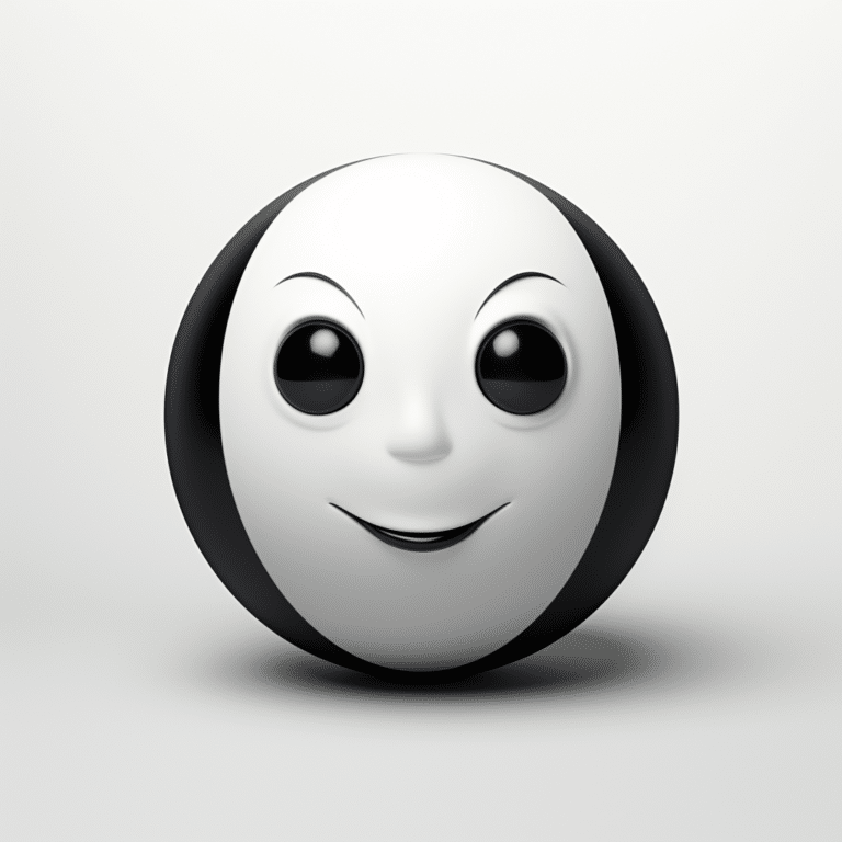 black and white emoji