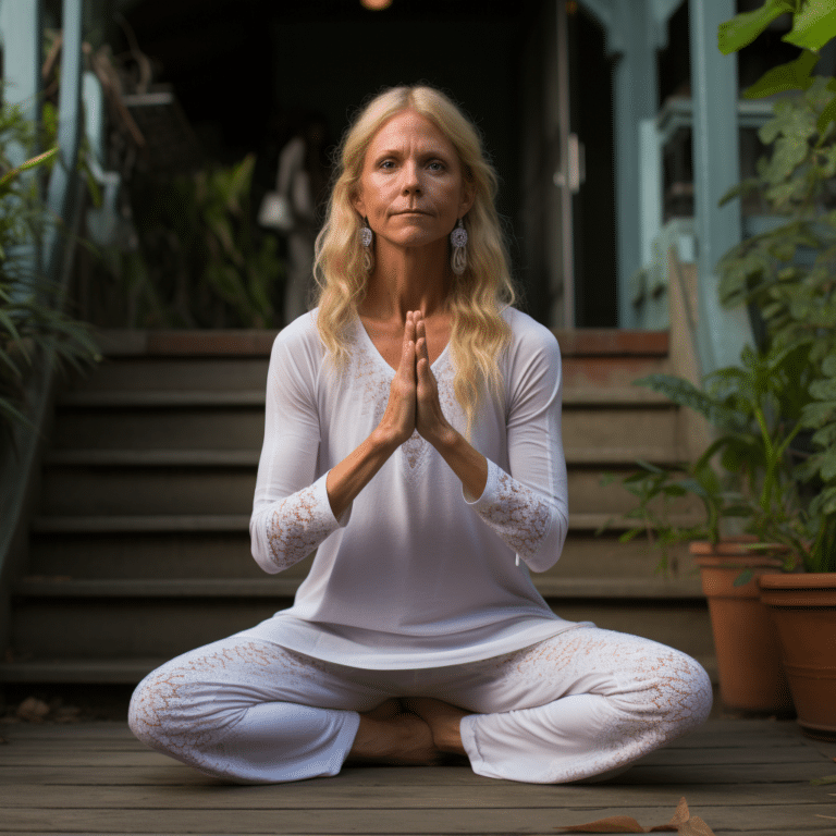 gwenth paltrow doing yoga