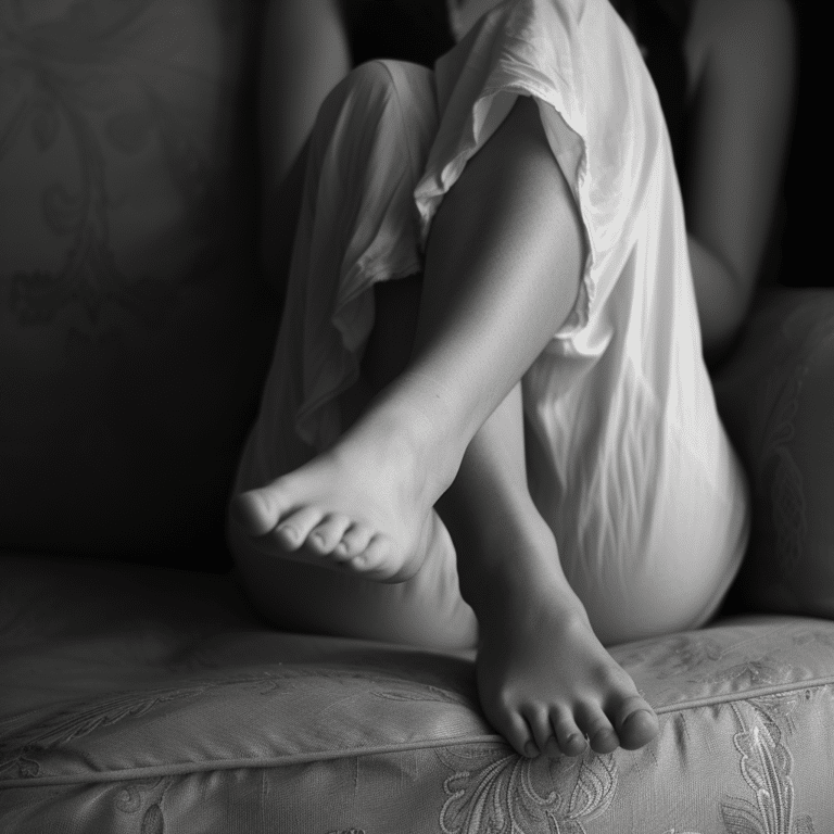 posing feet