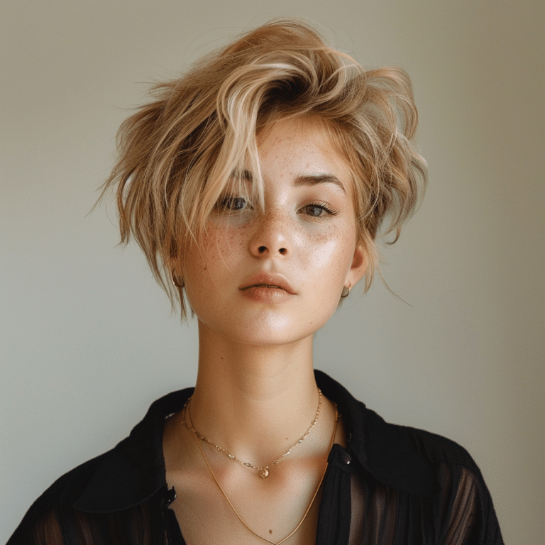 long in front short in back hair