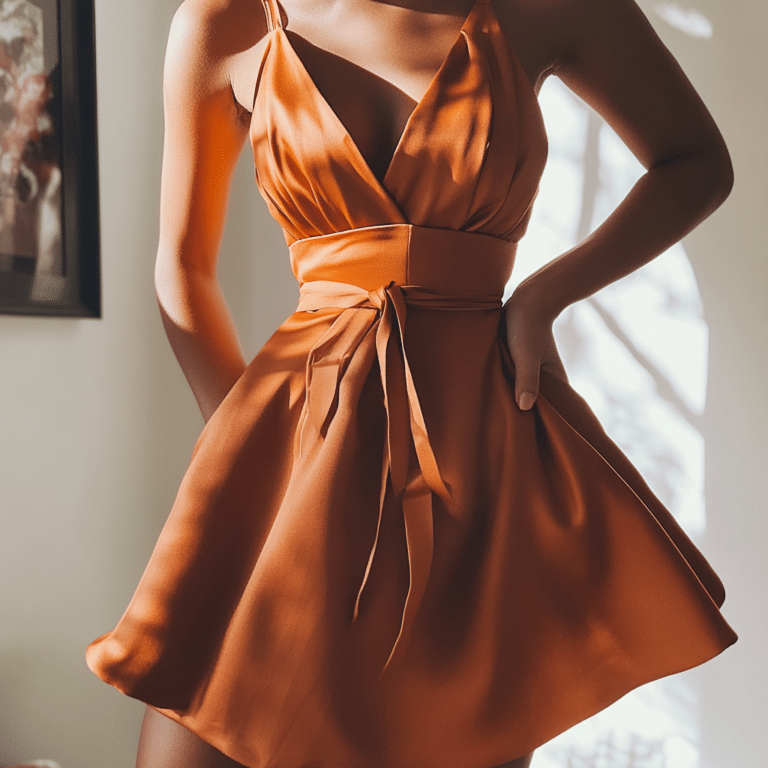 burnt orange dress