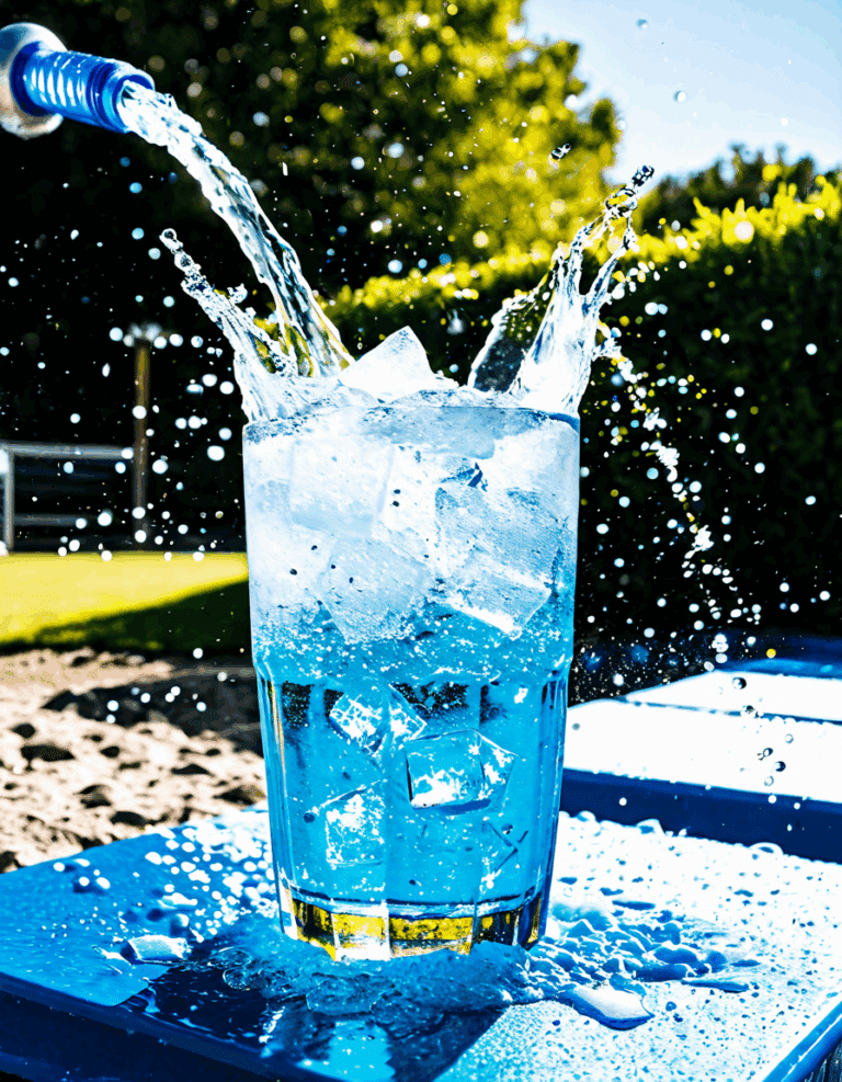 ice sparkling water