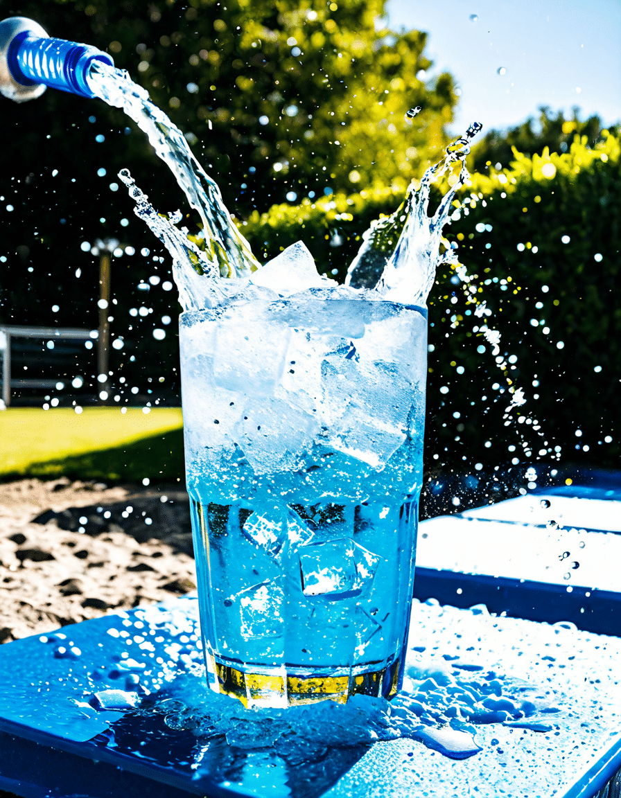 ice sparkling water