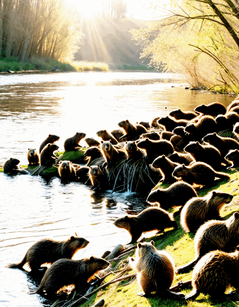 hundreds of beavers